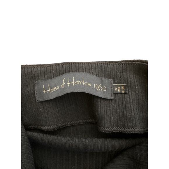 House of Harlow 1960 - Rowan High Neck Ruched Shoulder Top in Black - Picture 2 of 4